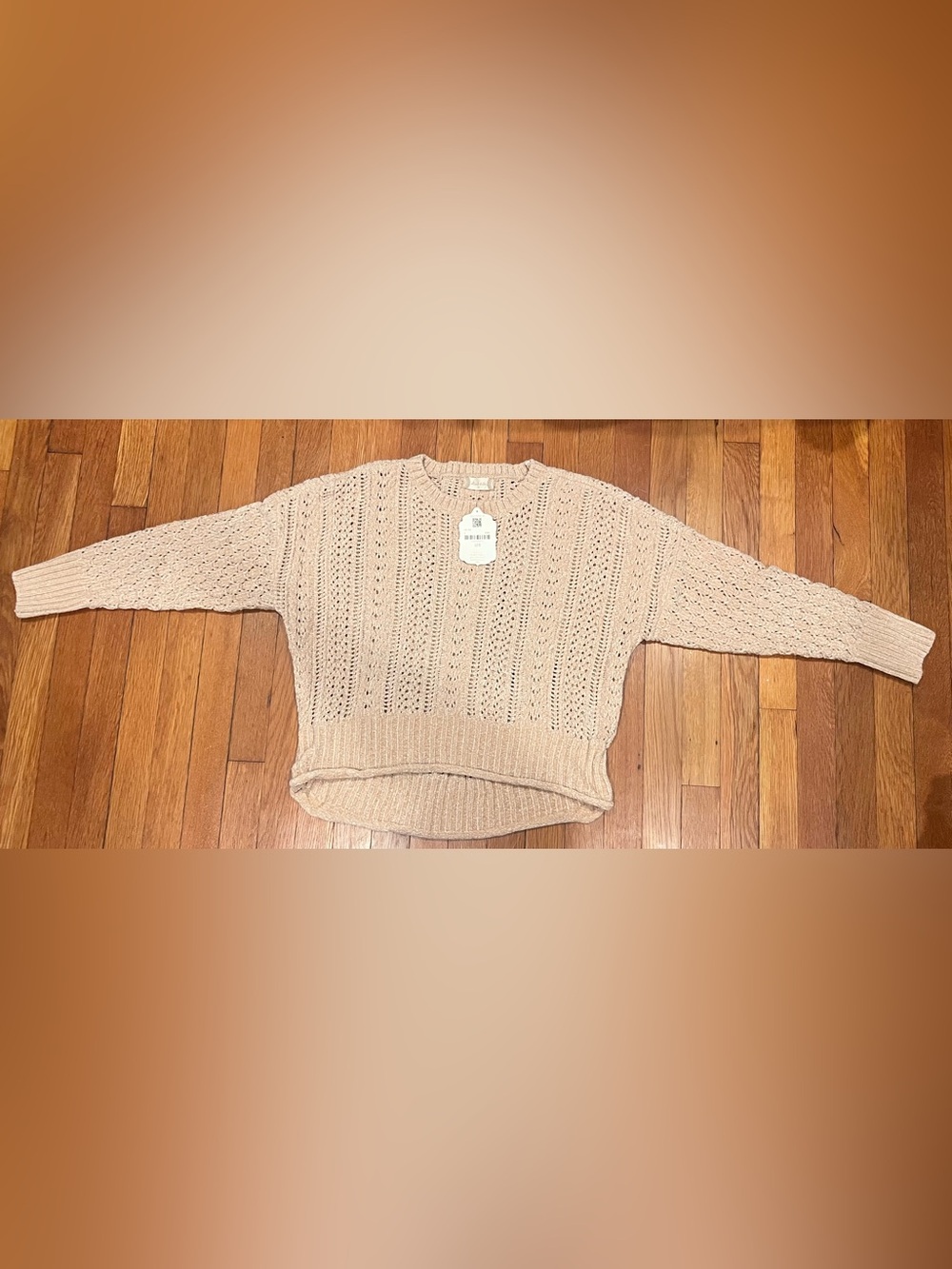 Altar'd State Cream/tan Crewneck Sweater
